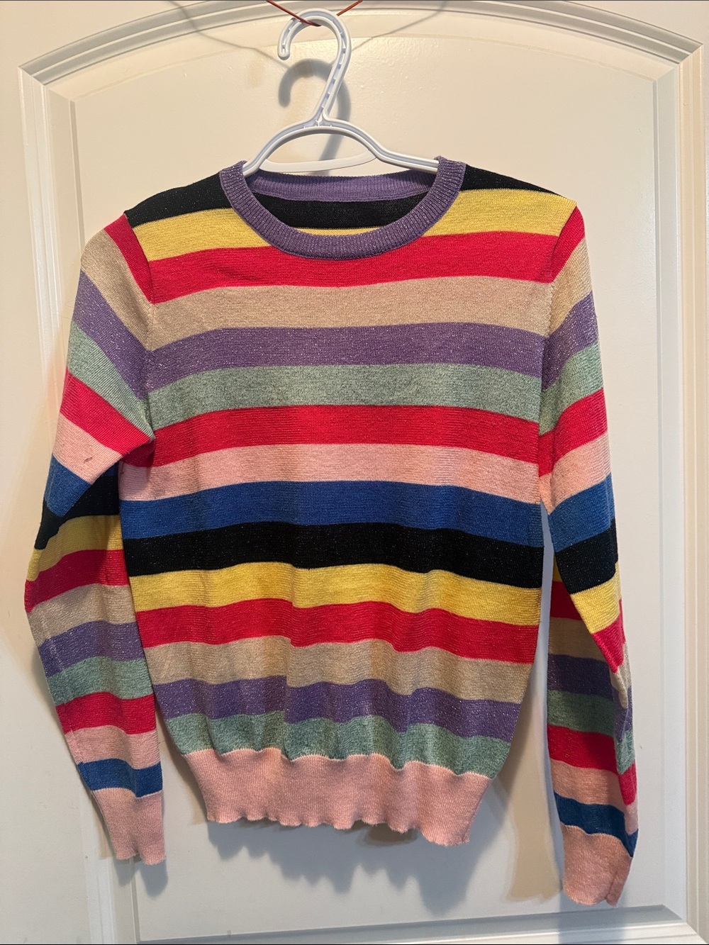 Multicolor Striped Crewneck Sweater - Women's/Men's Casual Knit